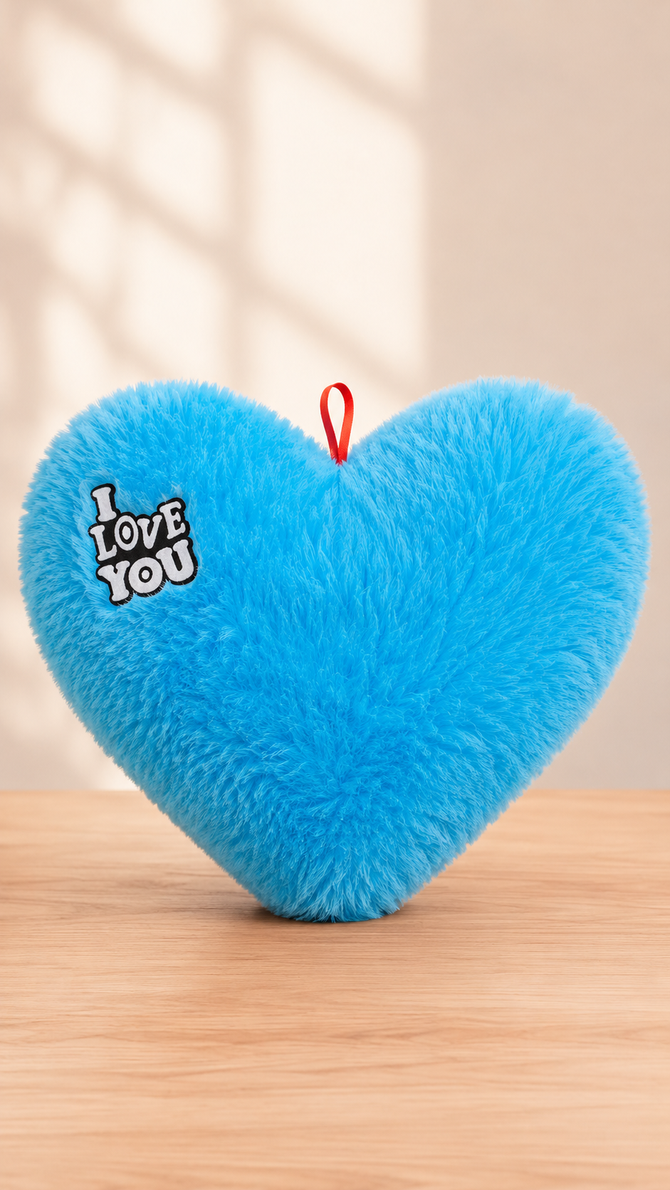 Azure Heart Plush Pillow