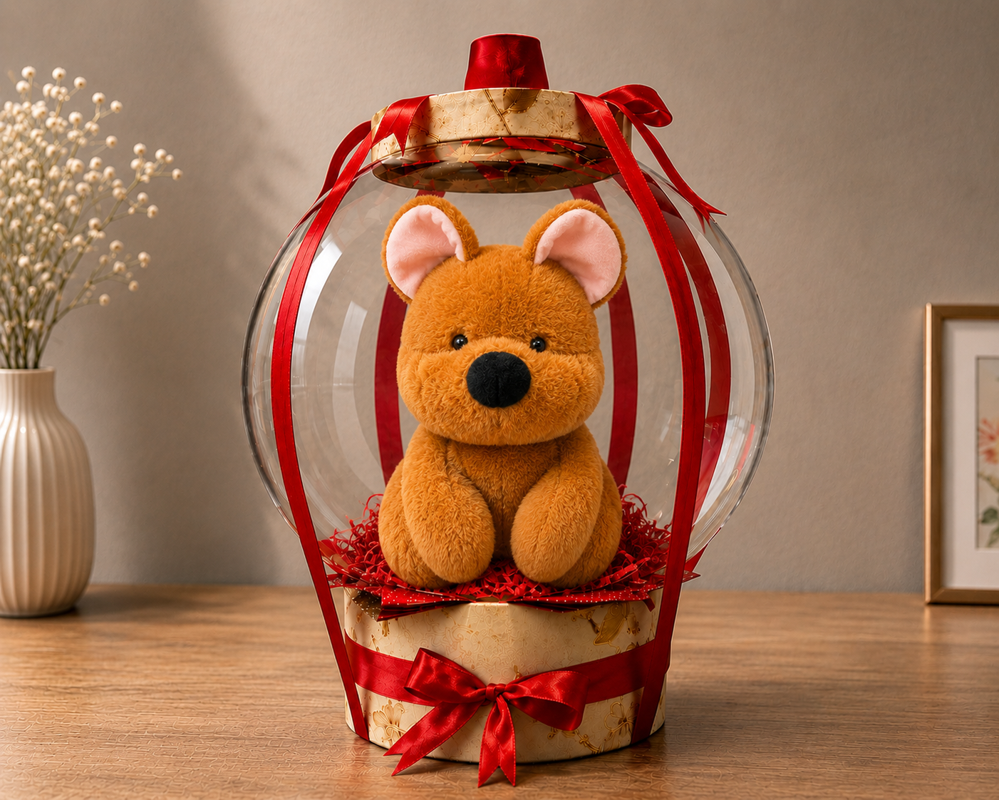Bliss Biscuit Teddy Balloon Hamper