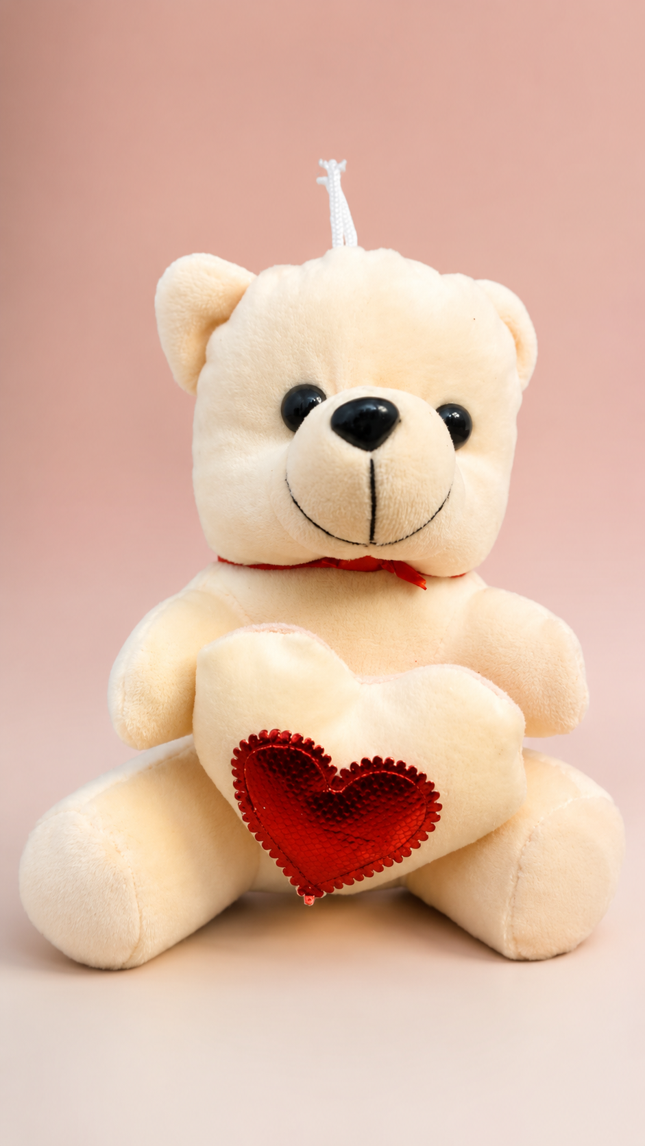 Cream Heart Hug Teddy