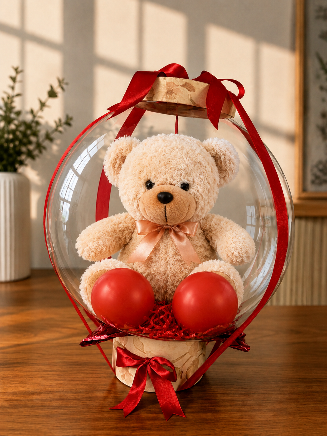Classic Teddy Balloon Hamper