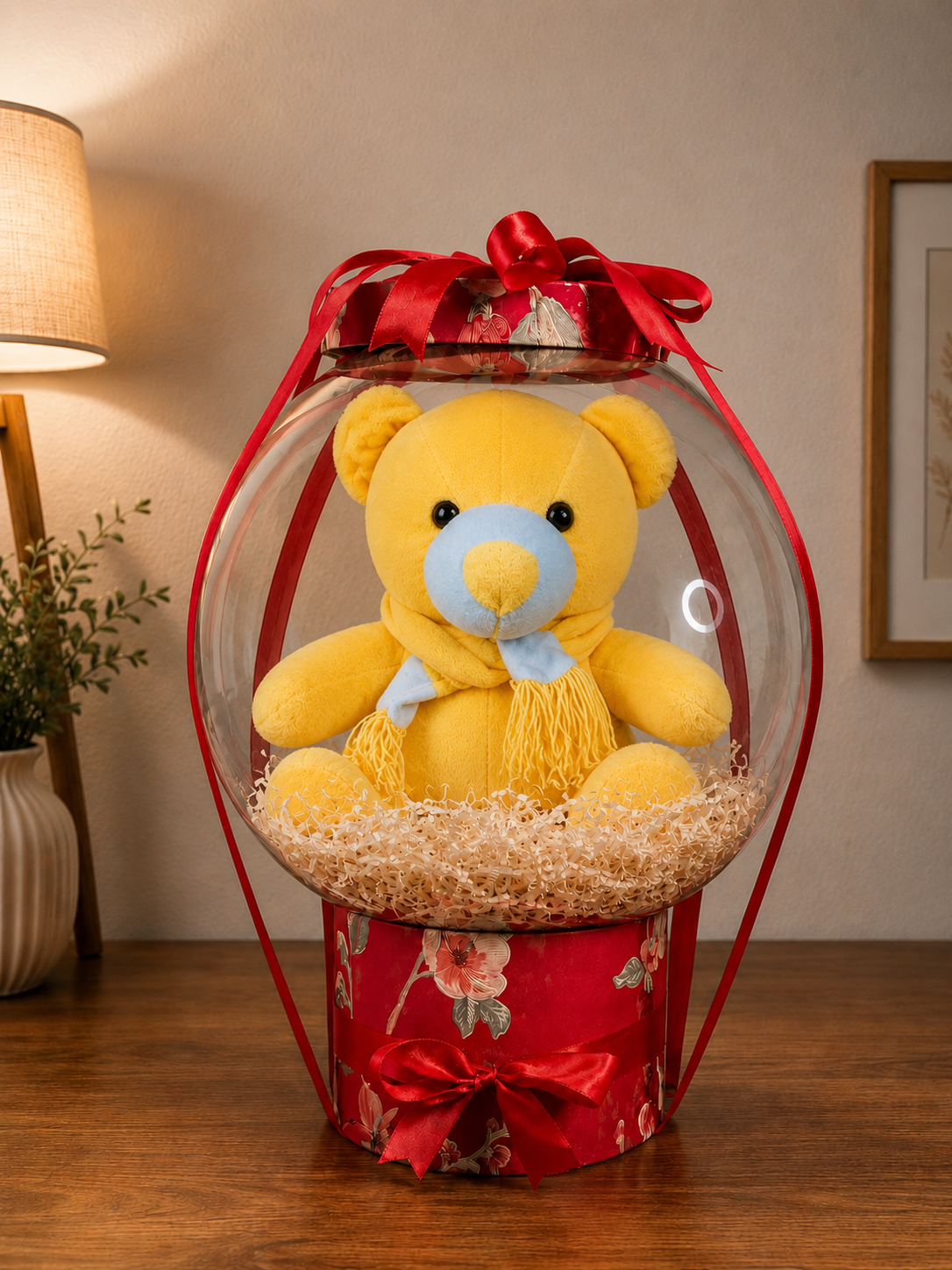 Buttercup Teddy Balloon Hamper