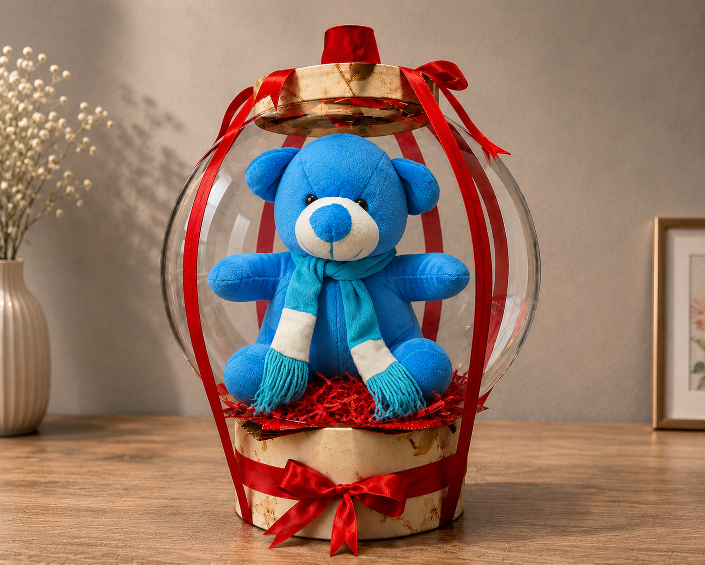 Classic Teddy Balloon Hamper